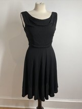 Vtg 90s Carmen Marc Valvo 4 Black Viscose Tank Dress Bergdorf Goodman - £22.38 GBP