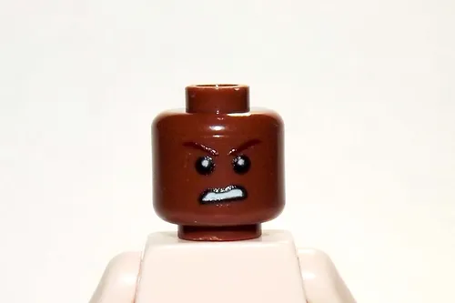 BNS Building Block Black African American Head Angry Minifigure US To - £2.77 GBP