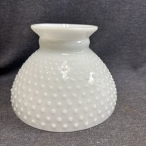 White Milk Glass Hobnail Shade Hurricane Lamp Lantern Thicker Glass  8&quot; Fitter - £18.59 GBP