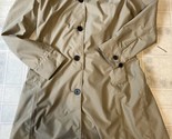 Lands&#39; End Womens Rain Coat Jacket Sz Small 6-8 Tan Trench Button Front - £22.08 GBP