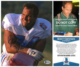 Bruce Matthews signed Tennessee Titans football 8x10 photo Beckett COA p... - $128.69