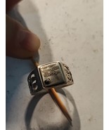 Led Zeppelin Band Presence 1976 album Robert Plant Sterling silver Gent`s ring - $152.04
