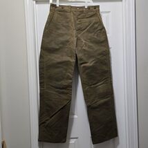 VTG CC Filson Waxed Canvas Double Knee Hunting Pants Button Fly Style 67... - $393.01 CAD