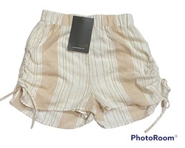 Le Lis Sample Taupe Striped Shorts Small NEW NWT LELIS - $14.84