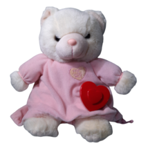 Vintage Chosun Heart to Heart plush teddy Bear Baby white pink pajamas g... - $35.00