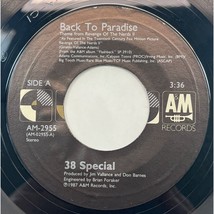 38 Special Back to Paradise / Hang on Loosely 45 Classic Rock A&amp;M 2955 - £4.78 GBP