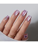 BTArtbox Press On Nails Short - Chrome Cat Eye Square Press On Nails wit... - $18.97