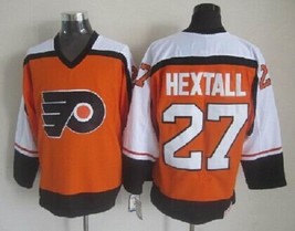 Flyers #27 Ron Hextall Jersey Old Style Uniform Orange - £38.55 GBP