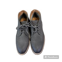 Steve Madden Men&#39;s Size 10 Grey GAMMA Faux Leather Lace Up Chukka Boot Shoe - £18.44 GBP