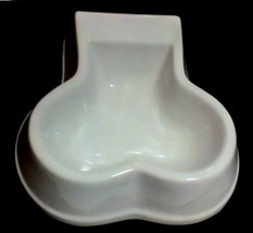 Stylish White Porcelain Pet Dish Cool Design - £6.25 GBP