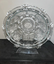 Covered PEARL BEADED Glass Bowl - CANDY BOX w/ LID - By Crystal Clear In... - $15.99