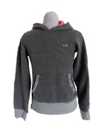 Champion Hooded Sweatshirt, Gray/Pink, Size YL, Long Sleeves, Front Pocket - £3.92 GBP