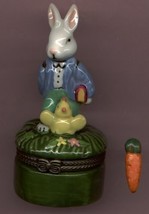 Bunny Rabbit With Bird Hinged Box - $11.00