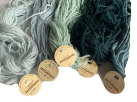 Paternayan 100% Virgin Wool Yarn 3 ply 1 oz hank cuts Needlepnt 500&#39;s blues/teal - £5.53 GBP