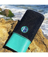 Abalone and Stingray Leather Collection Ltd Cigar Case NIB - $8,854.15 MXN