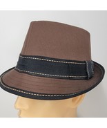 Concept One Accessories Classic Manhattan Fedora Hat Brown One Size Fits... - $235.60 MXN