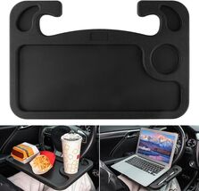 Multipurpose Steering Wheel Desk Tray with Cup Holder for Car Travel Ele... - $23.71