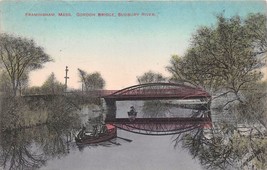 Framingham Massachusetts Gordon Sudbury Bridge River J F Eber Postcard c1910-... - £8.38 GBP