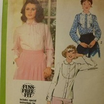 Vintage 1978 SIMPLICITY #8482 Ladies 3 Style Retro Yoke Blouse Pattern SZ 10 CUT - £7.83 GBP