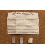 "Full Moon Gemstone Trio" Lot of 3 Moonstone,Selenite,Clear Quartz Chakr... - $11.50