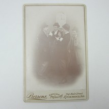 Photo Men in Suits &amp; Hats Smoke Cigars Talk &amp; Point Fingers Antique circa 1890s - £15.71 GBP