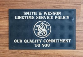 Vintage Smith &amp; Wesson Dealer Counter Display Rubber Mat 14.5&quot; x 9&quot; - £25.86 GBP