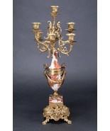 Imperial Franz Hermle Brevettato Brass Marble Gilt Mounted Seven Arm Can... - $678.90 CAD