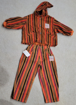Vtg Baby Guess Striped AOP SZ 4Y Toddler 2 Piece Set Jacket Denim Pants USA EUC - £102.45 GBP