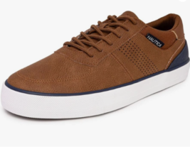 Nautica Men&#39;s Triston Casual Flat Sneaker - Tan/Navy Size 8.5US NIB - $28.66