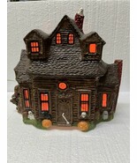 Vintage Ceramic Large Flashing Lights Haunted House 11x11” - $1,829.48 MXN