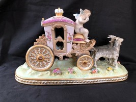 antique porcelain german dresden large carriage - £398.87 GBP