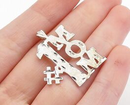 925 Sterling Silver  Vintage Shiny Diamond Cut Number One Mom Pendant  P... - $39.60