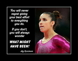 Aly Raisman Girls Gymnastic Motivational Quote Poster Print Wall Art Gift - £18.31 GBP+