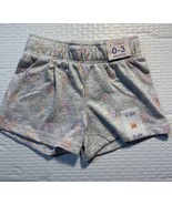 New Garanimals Girls Shorts Size 0 3 Months Gray Rainbows Elastic Waist - $9.49