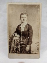 Antique 1850/60s Woman With Hand On Armchair Studio Of S Ko Korauss CDV Photo - £38.87 GBP