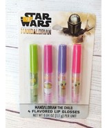 Star Wars Mandalorian The Child Lip Gloss 4 flavored Glosses NEW - £6.92 GBP