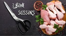 Peace Bone Meat Scissors Shears Kitchen Cutlery Chicken Turkey 4T Sharp Blade image 6