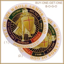 BOGO Knights Templar Religious Emblem &quot;Put On The Whole Armour of GOD&quot; B... - $18.95