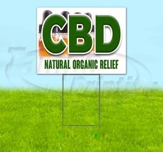 Cbd Natural Organic Relief 18x24 Yard Sign Corrugated Plastic Bandit Lawn Usa - £22.39 GBP+