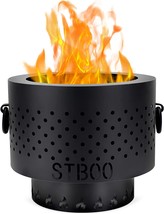 Stboo Tabletop Fire Pit, Low Smoke Pellet Portable Firepit,, 7X8X6 In. - £35.95 GBP