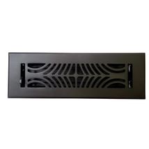 Signature Hardware 478661 Deeken 11-1/4&quot; x 3-1/2&quot; Floor Register - Black - $15.90