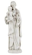 Saint Joseph with Child Stone Finish 8&quot; Statue, New #AB-184 - £31.60 GBP