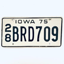 1975 United States Iowa Delaware County Passenger License Plate 28 BRD709 - £13.23 GBP