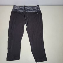 Danskin Now Leggings XS Black With Pattern Top Capri Cotton Spandex Blend - £8.74 GBP