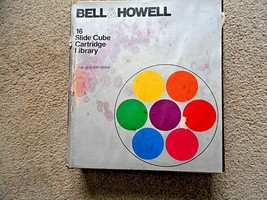 Vintage Bell &amp; Howell 16 Slide Cube Cartridge Library for 2 x 2 slides - £15.85 GBP