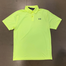 Under Armour Men&#39;s HeatGear Performance Textured Polo 1351129-786 Yellow... - $38.95