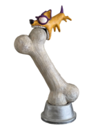 Impressive Whimsical Oscar Garcia Segui 19 3/8&quot; Dog Huge Treat Bone Scul... - £700.88 GBP