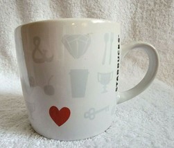 Starbucks Coffee Cup / Mug 7.8 Ounce RED HEART Fabriquee&#39; Pour - £7.98 GBP