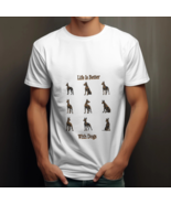 Life Is Better With Dogs |Dog Lover Tee | Dog Mom | Dog Shirt | Brown Co... - $20.00+