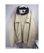 Nike Golf Mens Tan Full Zip Up Bomber Vented Jacket Zip Pockets Size XXL - $932.02 MXN